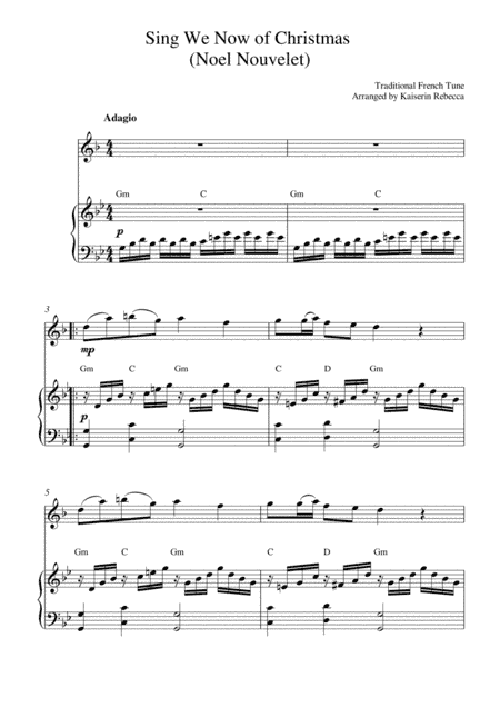Sing We Now of Christmas (Noel Nouvelet) (arr. Kaiserin Rebecca)