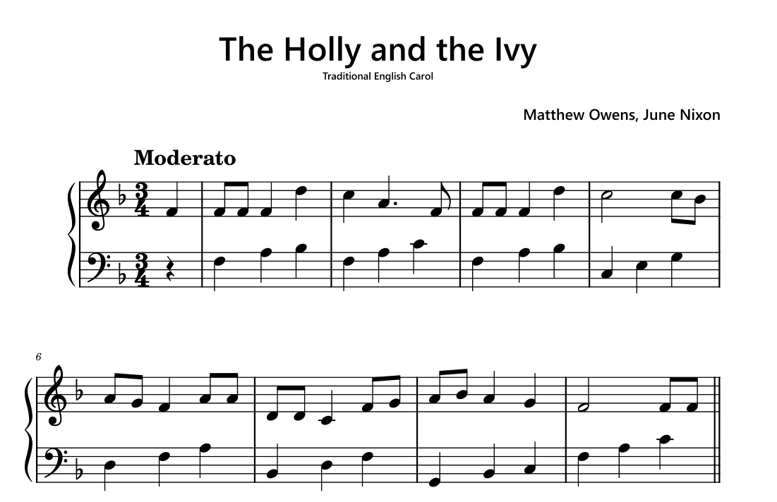 The Holly and the Ivy (arr. Funtom)
