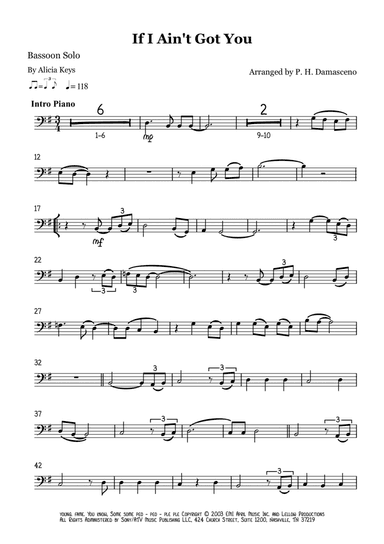 If I Ain't Got You (arr. P.H. Damasceno)