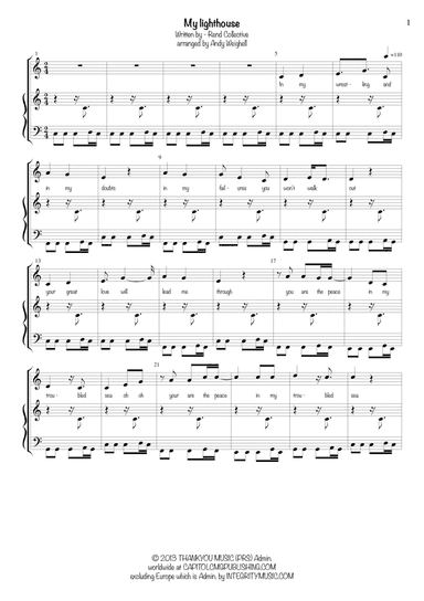 My Lighthouse (arr. Andy Weighell)