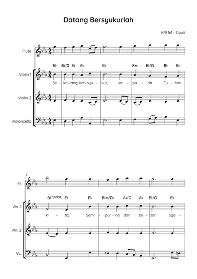 Now Thank We All Our God / Datang Bersyukurlah (arr. Angie Wiranata)