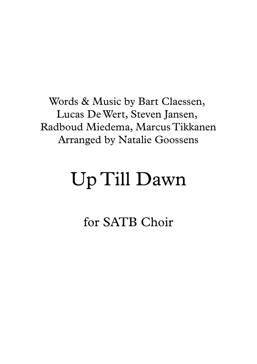 Up Till Dawn (arr. Natalie Goossens)