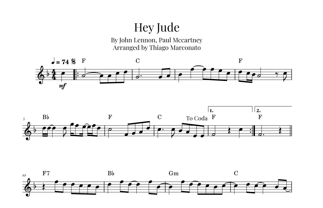 Hey Jude (arr. Thiago Marconato)