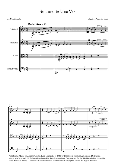 Solamente Una Vez (arr. Martin Ash)