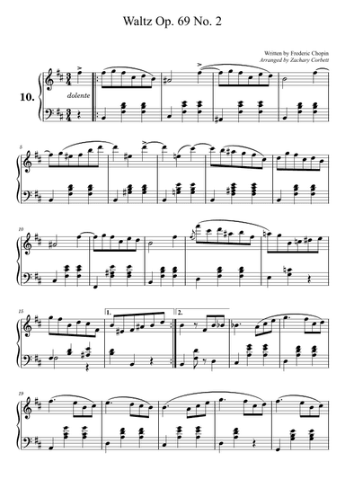 Waltz Op. 69 No. 2 (arr. Zachary Corbett)