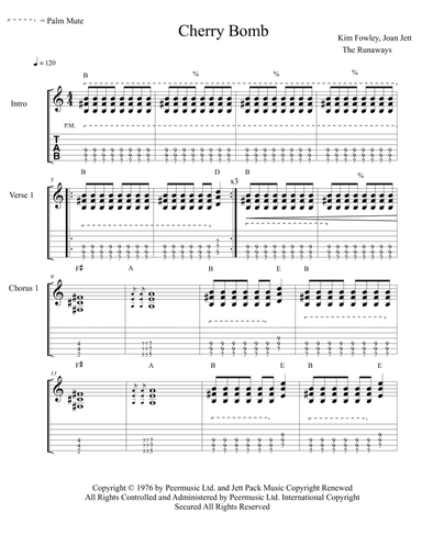 Cherry Bomb (arr. The Real Boss Hos Publishing)