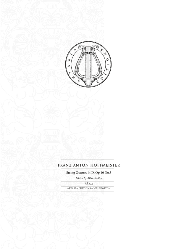 String Quartet in D major, Op. 10, No. 3 (score and parts) (arr. Artaria Editions)