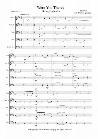 Were You There? (arr. Thomas Quigley)