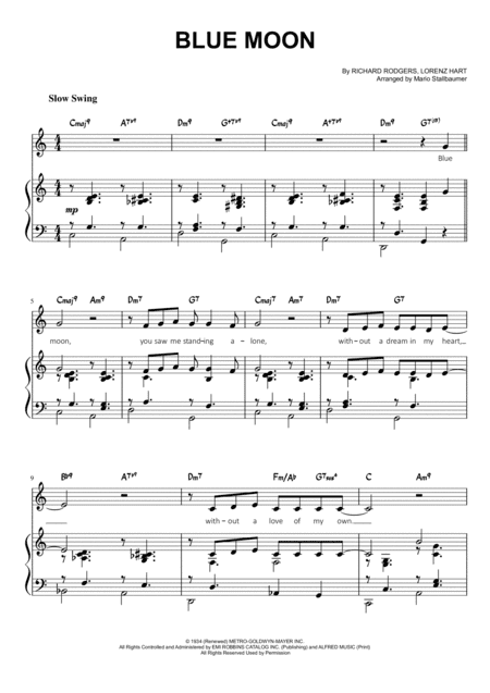 Blue Moon (arr. Mario Stallbaumer)