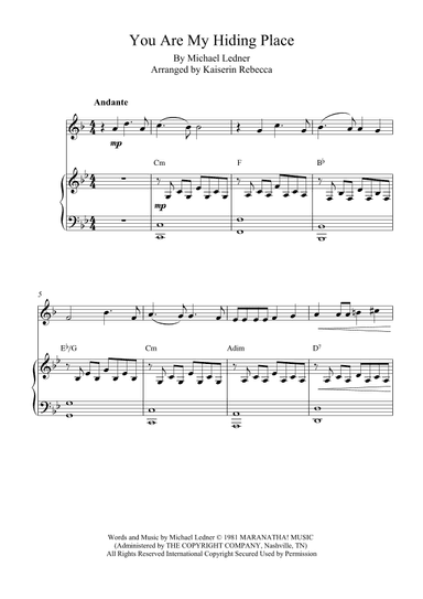 You Are My Hiding Place (arr. Kaiserin Rebecca)