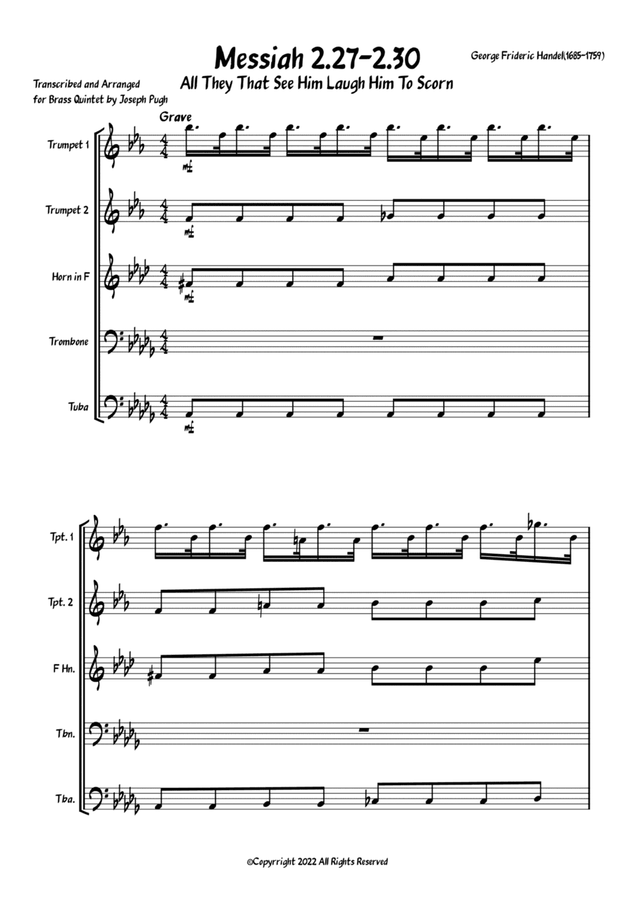 Messiah 2.27-2.30 (arr. Joseph Pugh)