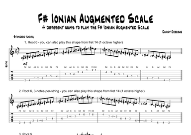 F# Ionian Augmented Scale (4 Ways to Play)