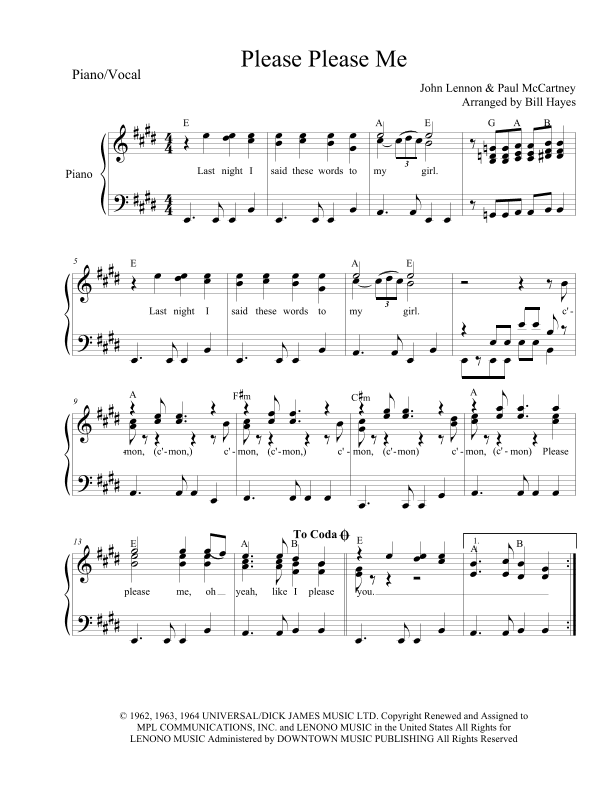 Please Please Me (arr. Bill Hayes)