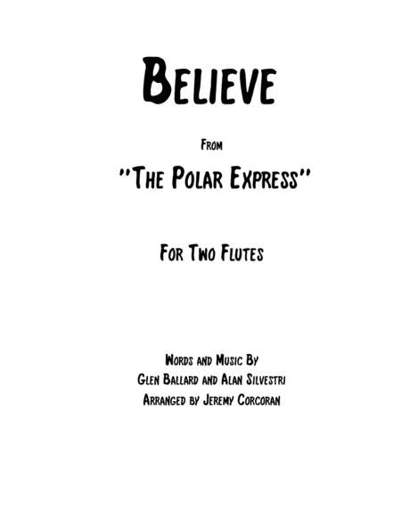 Believe (arr. Jeremy Corcoran)