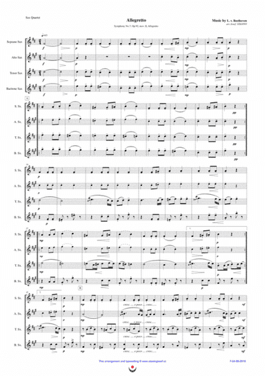 Allegretto (Beethoven: Symphony No.7, mov. II, excerpt) (arr. Josef STASTNY)