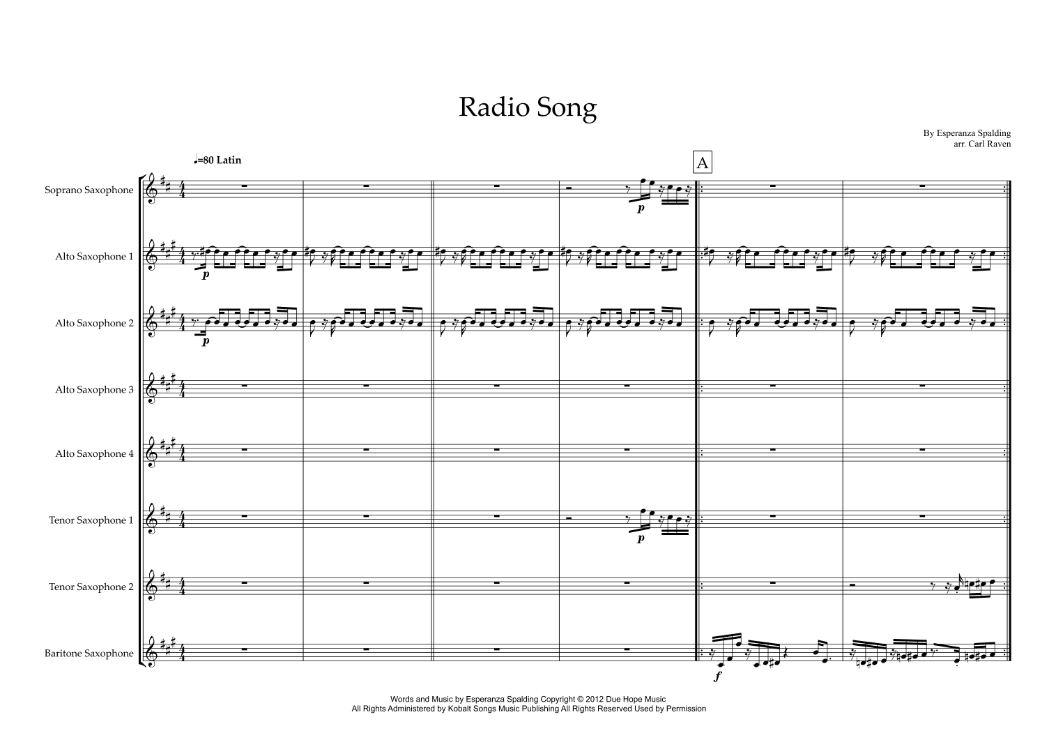 Radio Song (arr. Carl Raven)