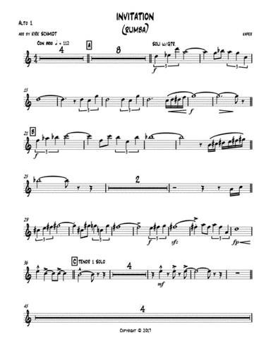 Invitation (cues) (arr. Kirk Schmidt)