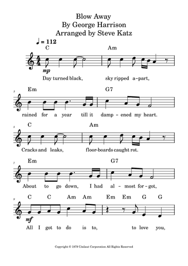 Blow Away (arr. Steve Katz)
