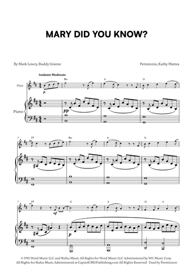 Mary, Did You Know? (arr. Cadenza Editions)