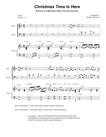 Christmas Time Is Here (arr. Stephen DeCesare)
