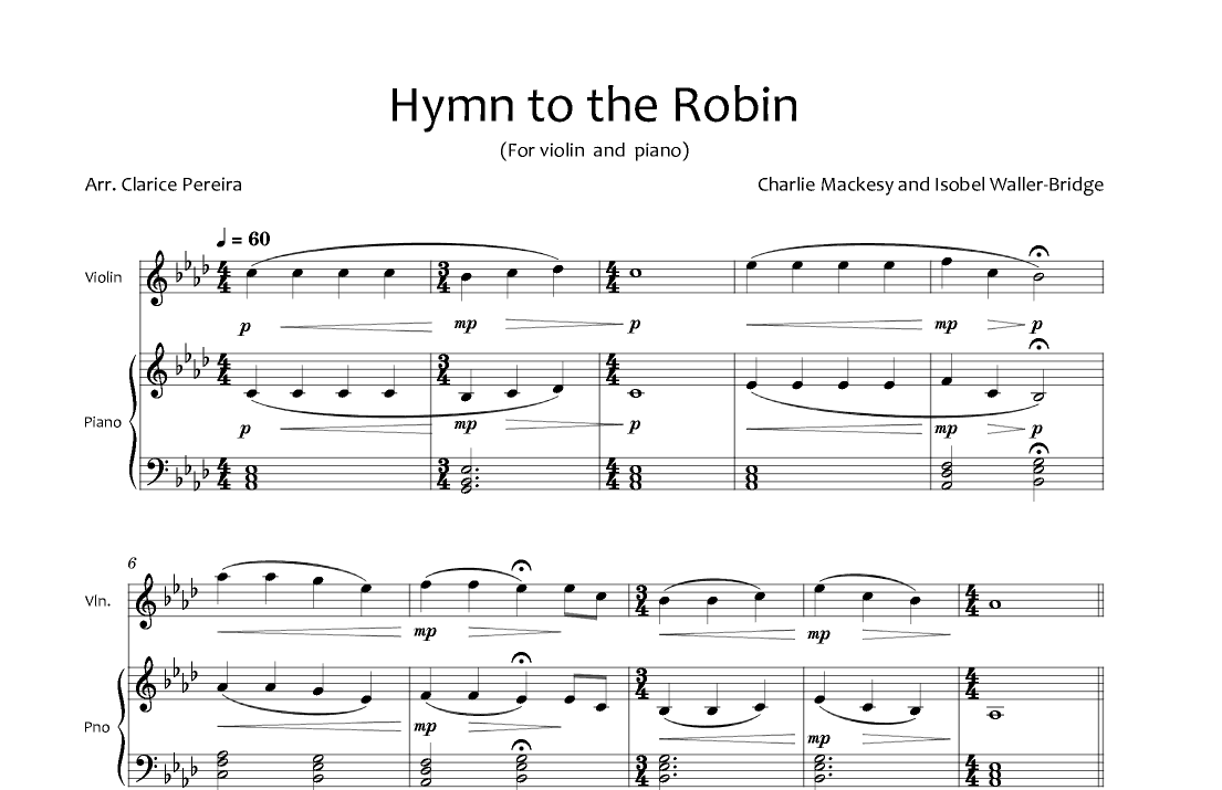 A Hymn For The Robin (arr. Clarice Pereira)