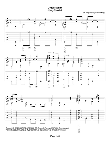 Dreamsville (arr. Steven King)