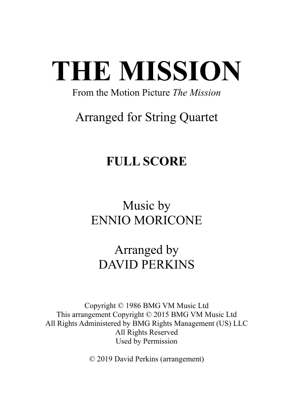 The Mission (arr. David Perkins)