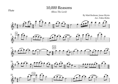 10,000 Reasons (bless The Lord) (arr. Fabio Britto)