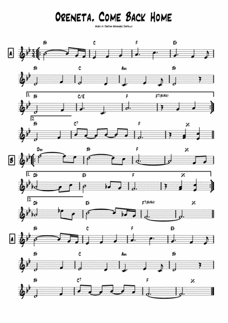 Oreneta, Come Back Home