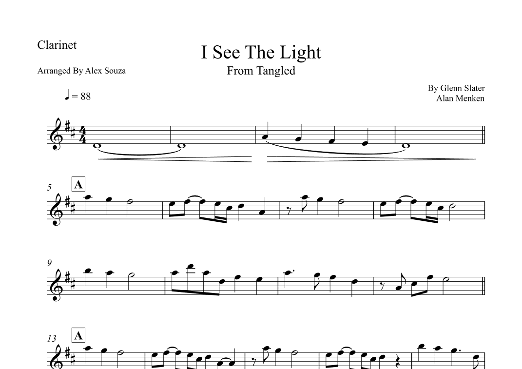 I See The Light (arr. Alex Souza)