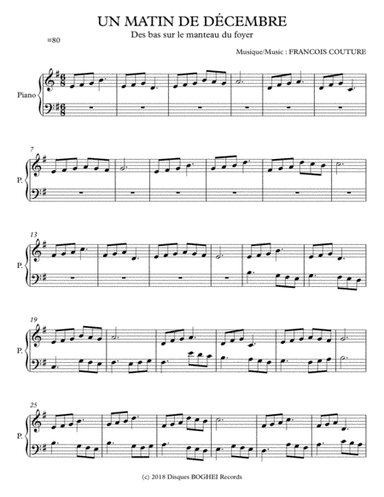 UN MATIN DE DÉCEMBRE - Des bas sur le manteau du foyer