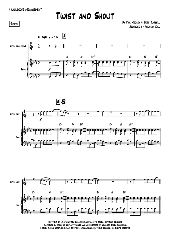 Twist And Shout (arr. Andrew Will)