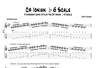 C# Ionian b6 Scale (4 Ways to Play)