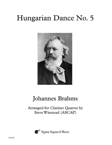 Hungarian Dance No. 5 for Clarinet Quartet or Choir (arr. Steve Winstead)