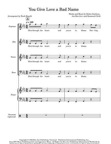 You Give Love A Bad Name (arr. Noah Hoerth)