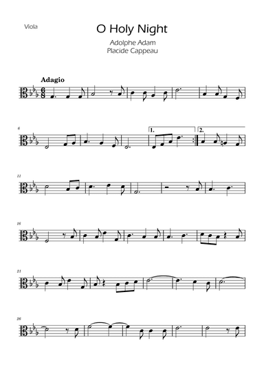 O Holy Night - Viola Solo (arr. Ygor Nunes)