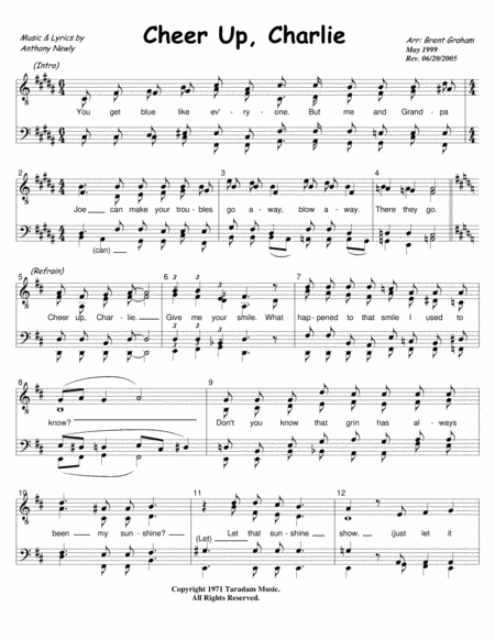 Cheer Up, Charlie (arr. Brent Graham)