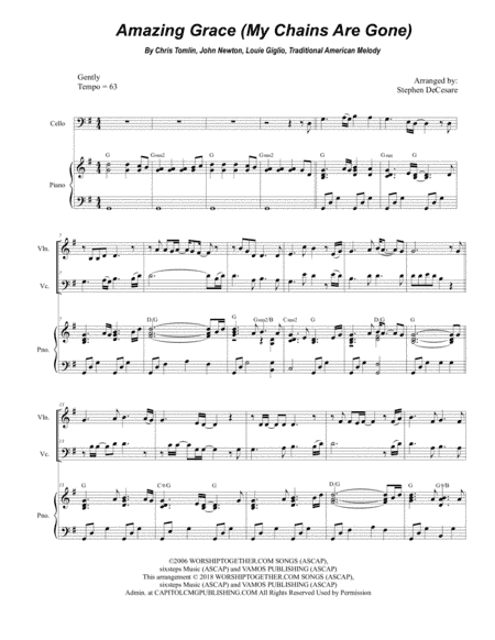 Amazing Grace (my Chains Are Gone) (arr. Stephen DeCesare)