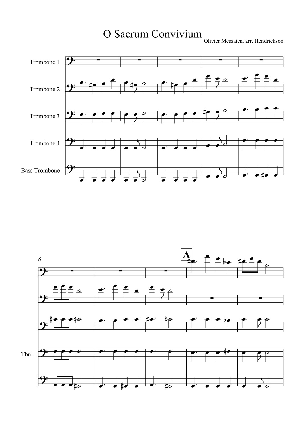 O Sacrum Convivium! (arr. Rob Hendrickson)
