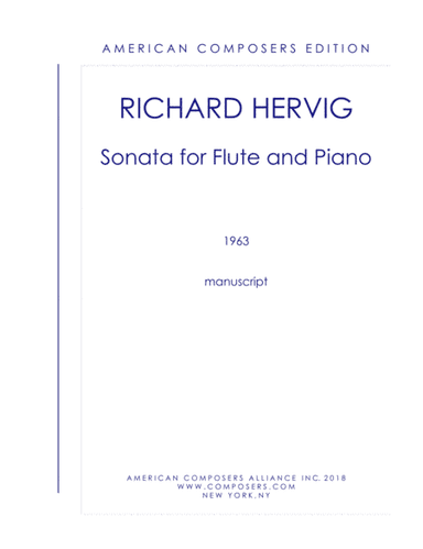 [Hervig] Sonata for Flute and Piano