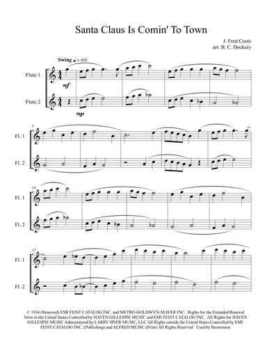 Santa Claus Is Comin' To Town (arr. B. C. Dockery)