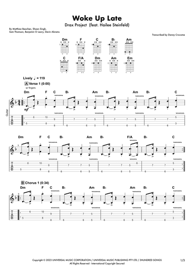 Woke Up Late (arr. Danny Crocome)