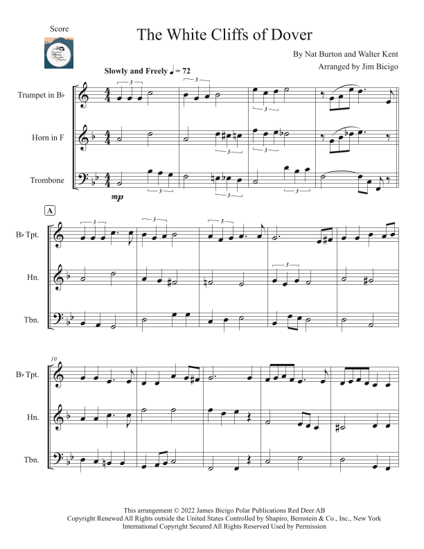 (there'll Be Bluebirds Over) The White Cliffs Of Dover (arr. Jim Bicigo)