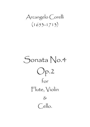 Sonata No.4 Op.2 (arr. Spence Bundy)
