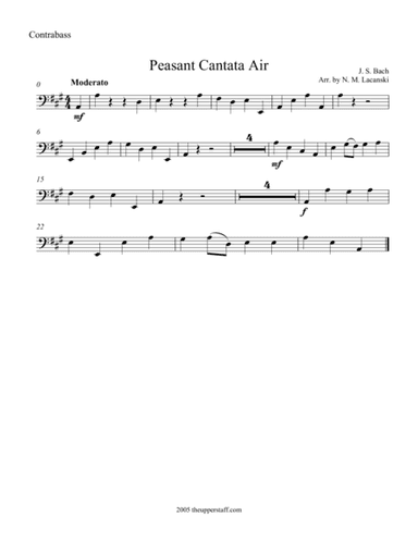 Air from Peasant Cantata (arr. Nick Lacanski)