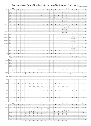 Movement 3 - Cuore Respinto - Symphony No.1 - Amore Incantato - Score Only
