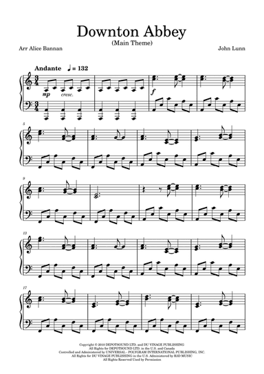 Downton Abbey (theme) (arr. Alice Bannan)
