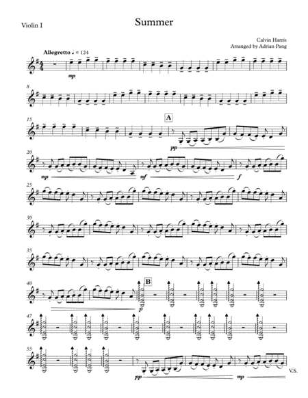 Summer (arr. Adrian Pang)