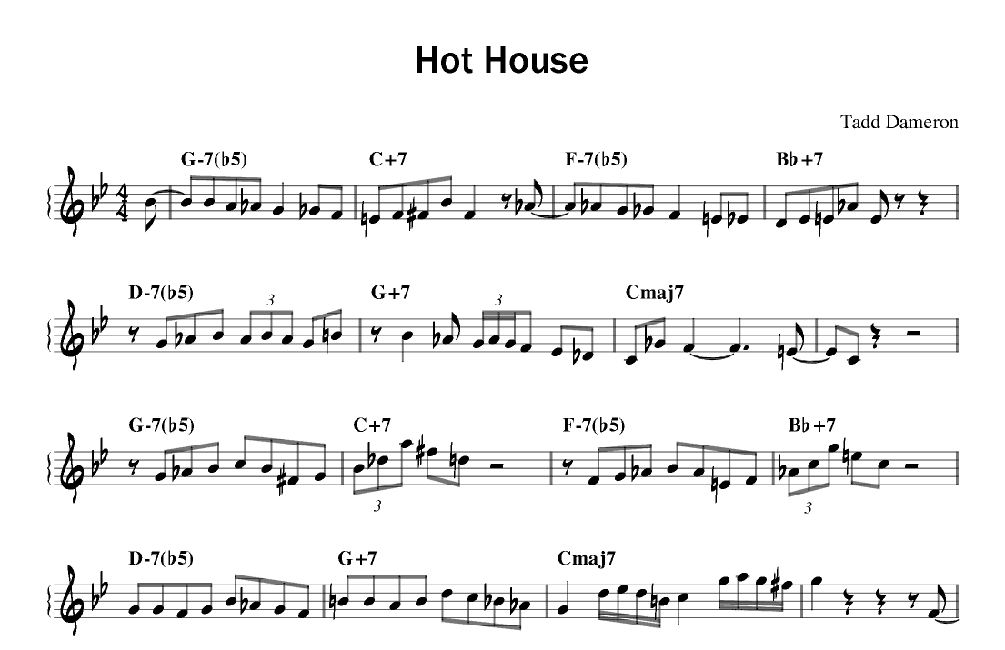Hot House    (pts 1 & 2) (arr. Douglas R. Bell)