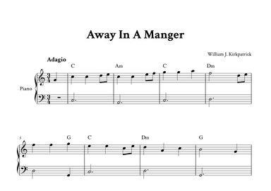 Away In A Manger - Easy Piano in C (arr. Yuri Noronha)